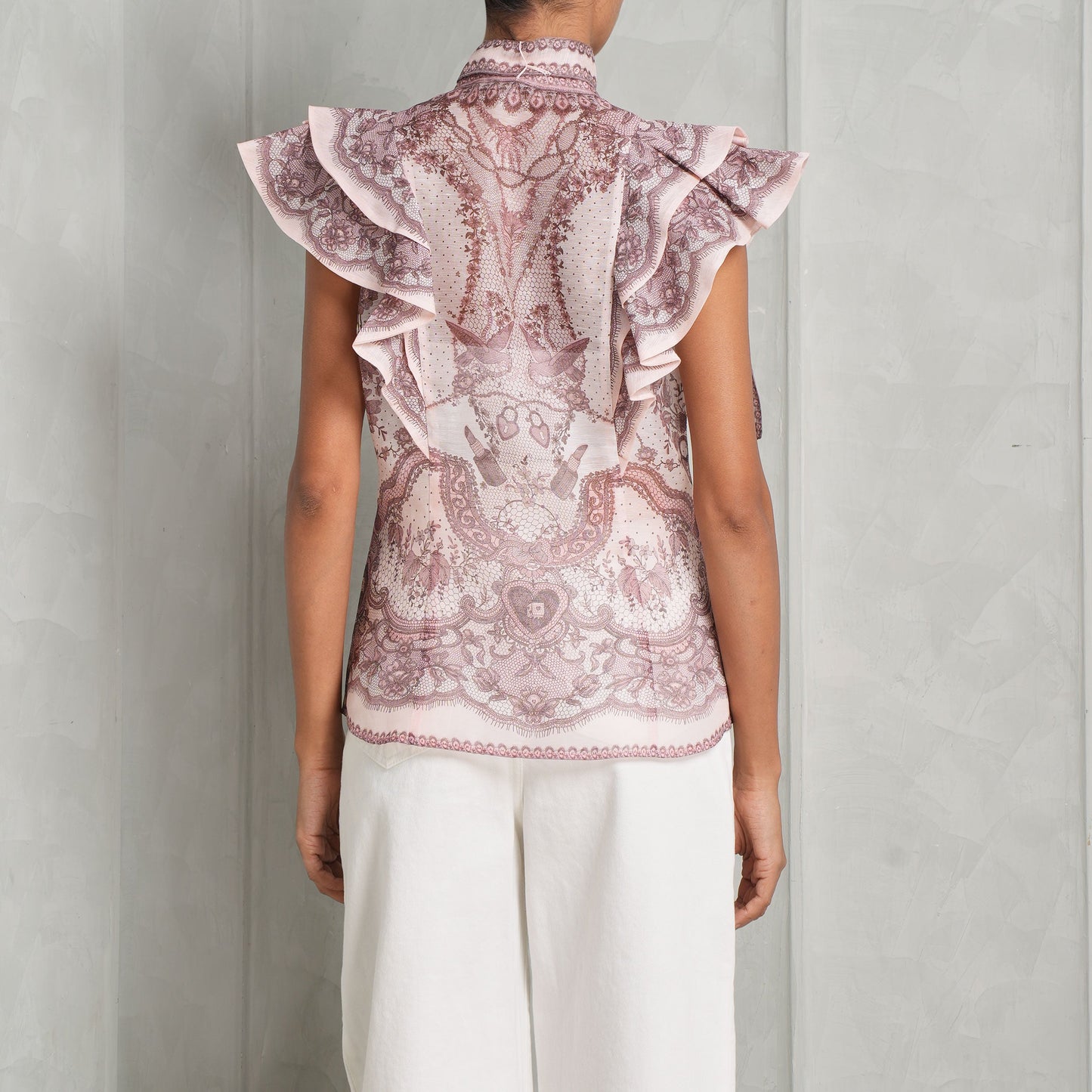 Crush Frilled Fitted Blouse