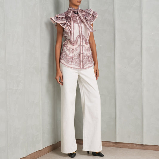 Crush Frilled Fitted Blouse
