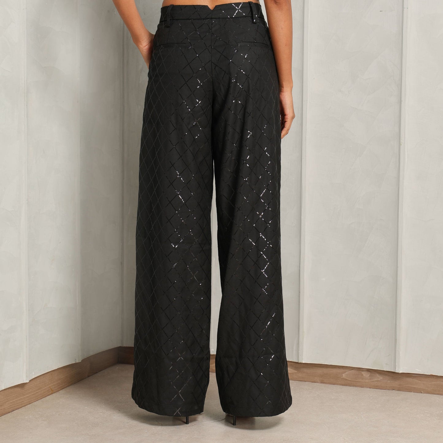 Wide Leg Sequins Pants