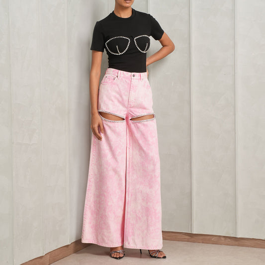 Crystal Slit Jean