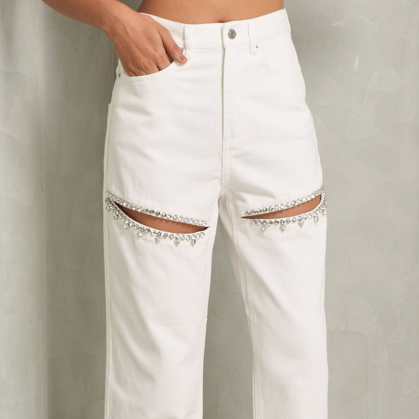Crystal Slit Jean